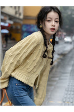 Vintage Autumn Ruffled Collar Fall Cardigan cottagecoreclothes