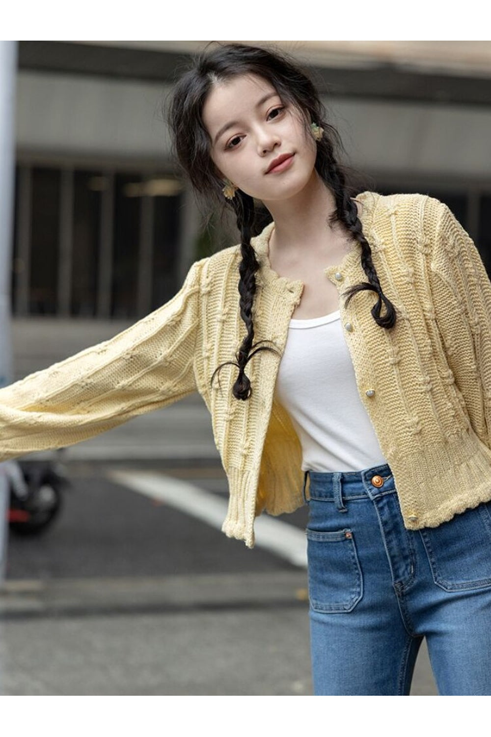 Vintage Autumn Ruffled Collar Fall Cardigan cottagecoreclothes