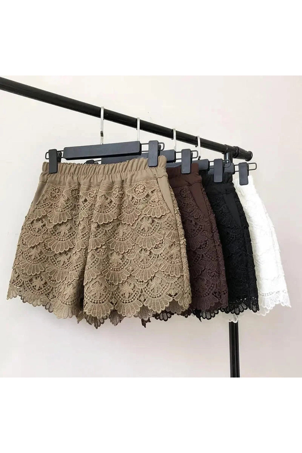 Dark Cottagecore Lace Overlay Shorts cottagecoreclothes