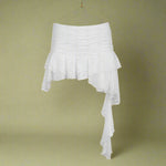 Fairycore Asymmetrical Lace Ruffle Skirt cottagecoreclothes