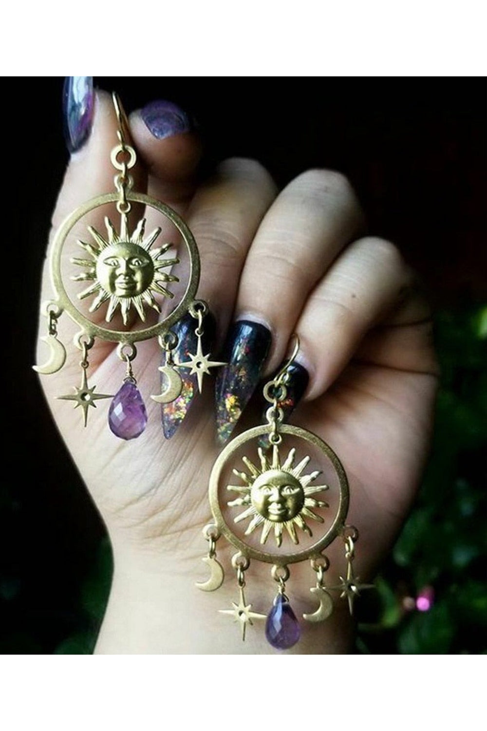 Crystal Teardrop Dangle Earrings cottagecoreclothes