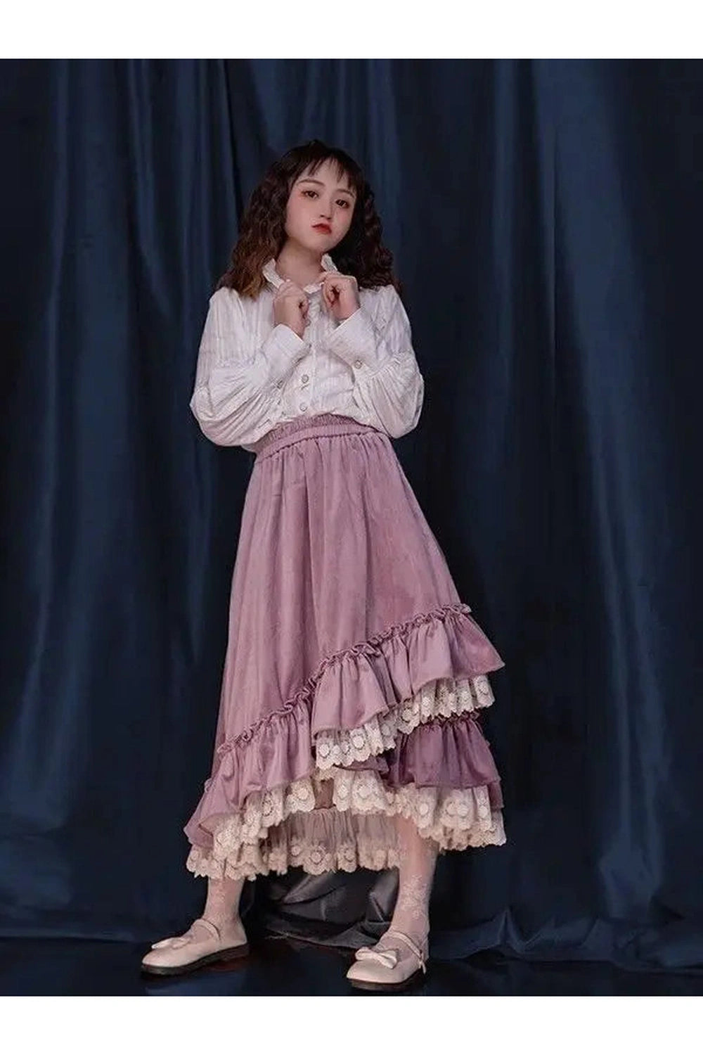 Purple Lace Sweet Skirt cottagecoreclothes