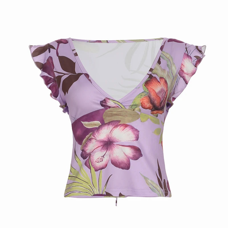 Violet Heat Floral Top