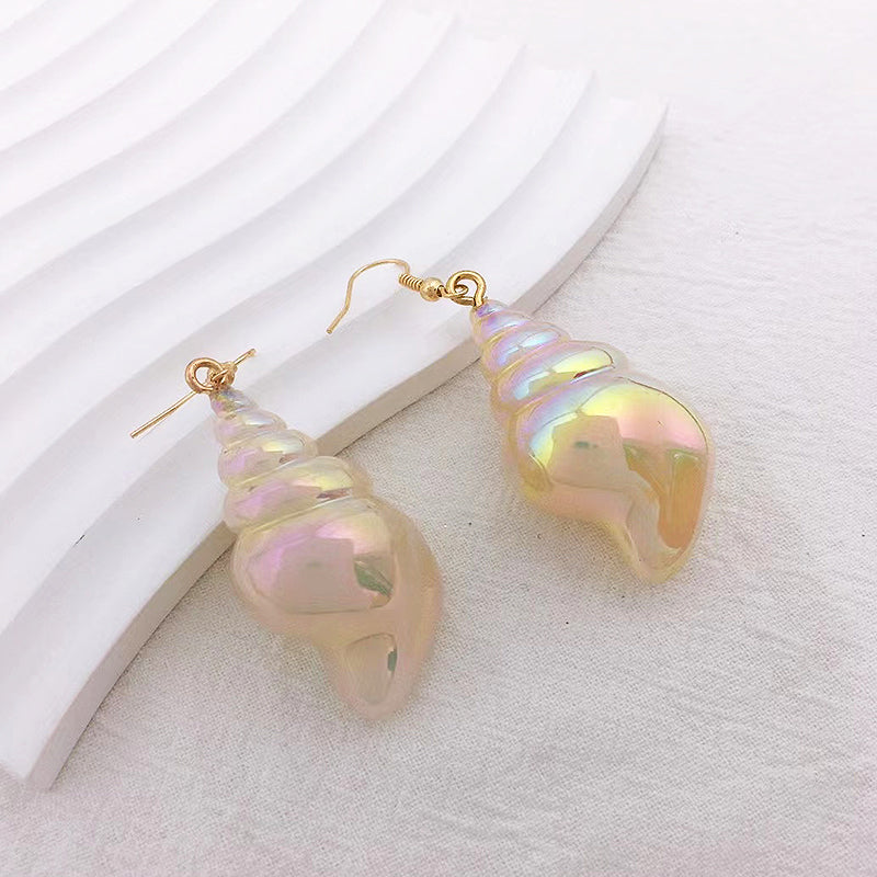 Opal Glow Conch Earrings