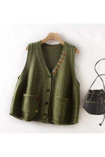 Enchanted Forest Knit Vest cottagecoreclothes