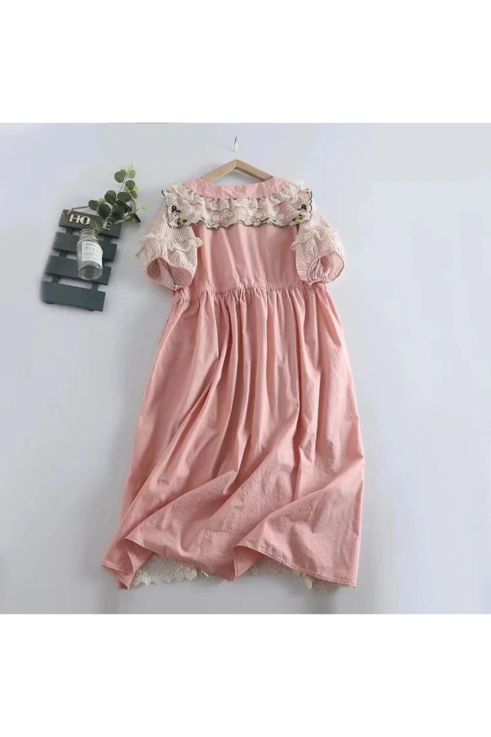 Mori Girl Floral Midi Dress cottagecoreclothes