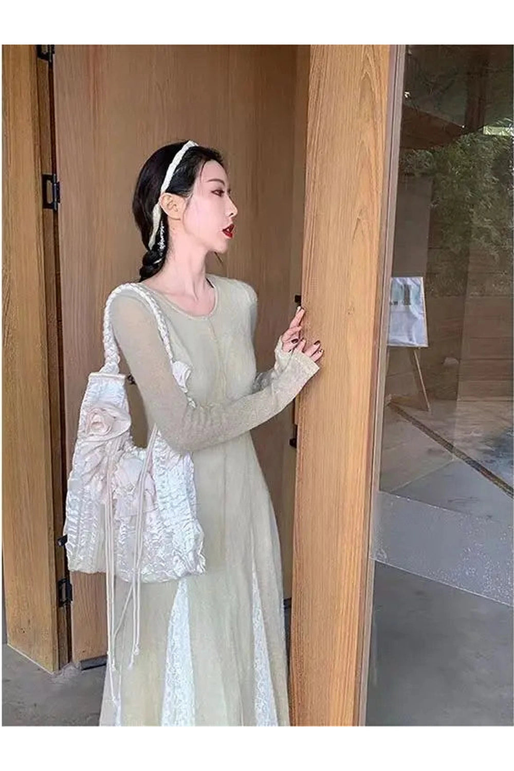 Vintage Floral Drawstring Bag cottagecoreclothes