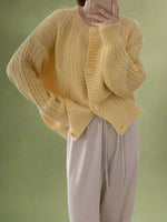 Vintage-Inspired Oversized Knit Cardigan cottagecoreclothes