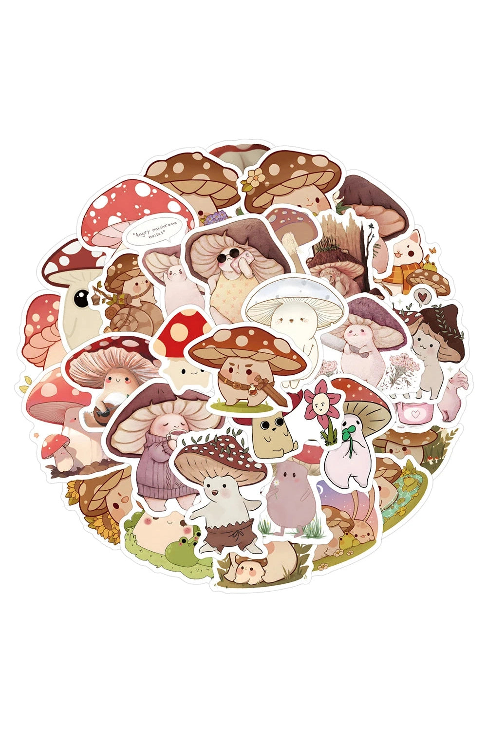 Goblincore Mushroom Friends Sticker Pack cottagecoreclothes