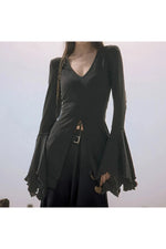 Dark Cottagecore V-Neck Top cottagecoreclothes