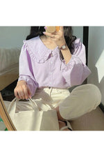 Single-Breasted Ruffles Shirt cottagecoreclothes