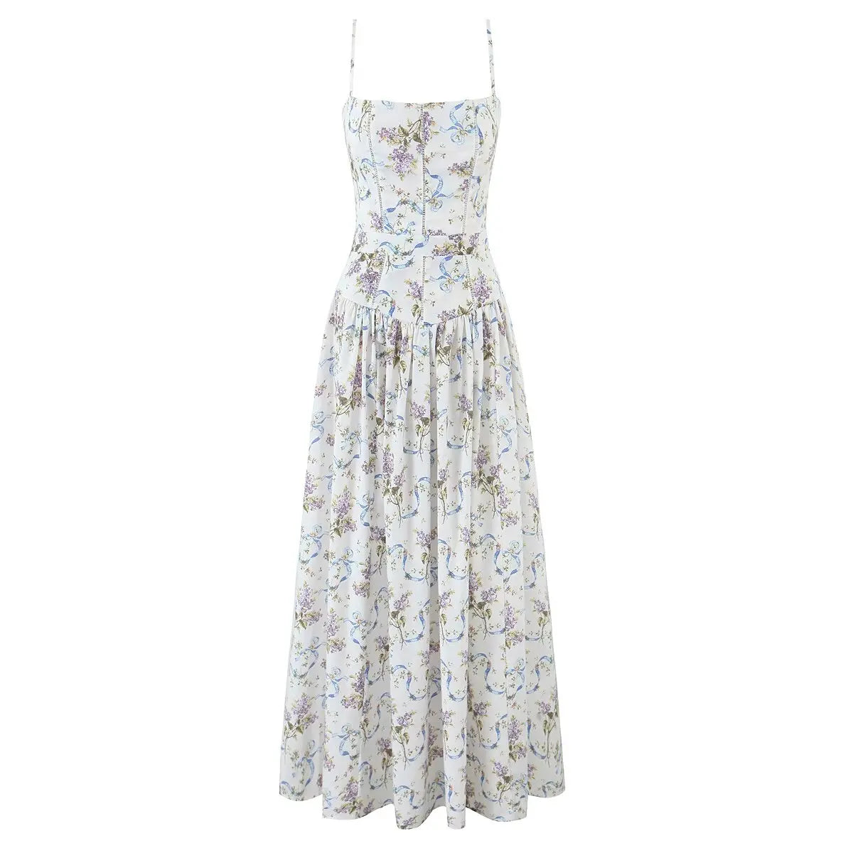 Cottagecore Corset Waist Garden Dress