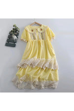 Vintage Ruffled Lace Dress cottagecoreclothes
