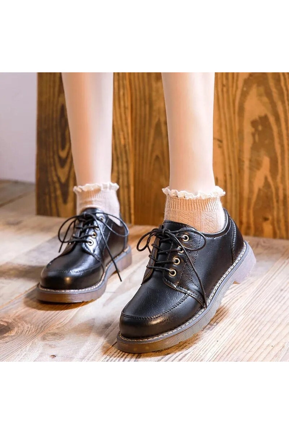 Retro Round Toe Oxfords cottagecoreclothes