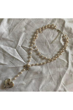 Pearl Heart-Shaped Pendant Layered Necklace cottagecoreclothes
