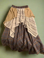 Patchwork Knit Layers Skirt cottagecoreclothes