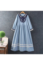 Embroidered Three Quarter Dress cottagecoreclothes