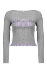 Ruffles Patchwork T-Shirts cottagecoreclothes