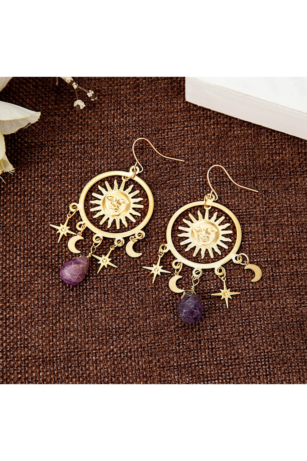 Crystal Teardrop Dangle Earrings cottagecoreclothes