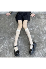 Floral Mesh Knee-High Socks cottagecoreclothes