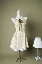 Vintage-Inspired Bowknot A-Line Dress cottagecoreclothes