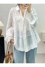 Floral Embroidery Tunic Shirt cottagecoreclothes