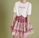 Vintage-Inspired Short Sleeve Knit Blouse cottagecoreclothes