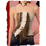 Fairycore Ruffled Boho Coin Top cottagecoreclothes