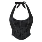 Gothiccore Floral Velvet Corset Top
