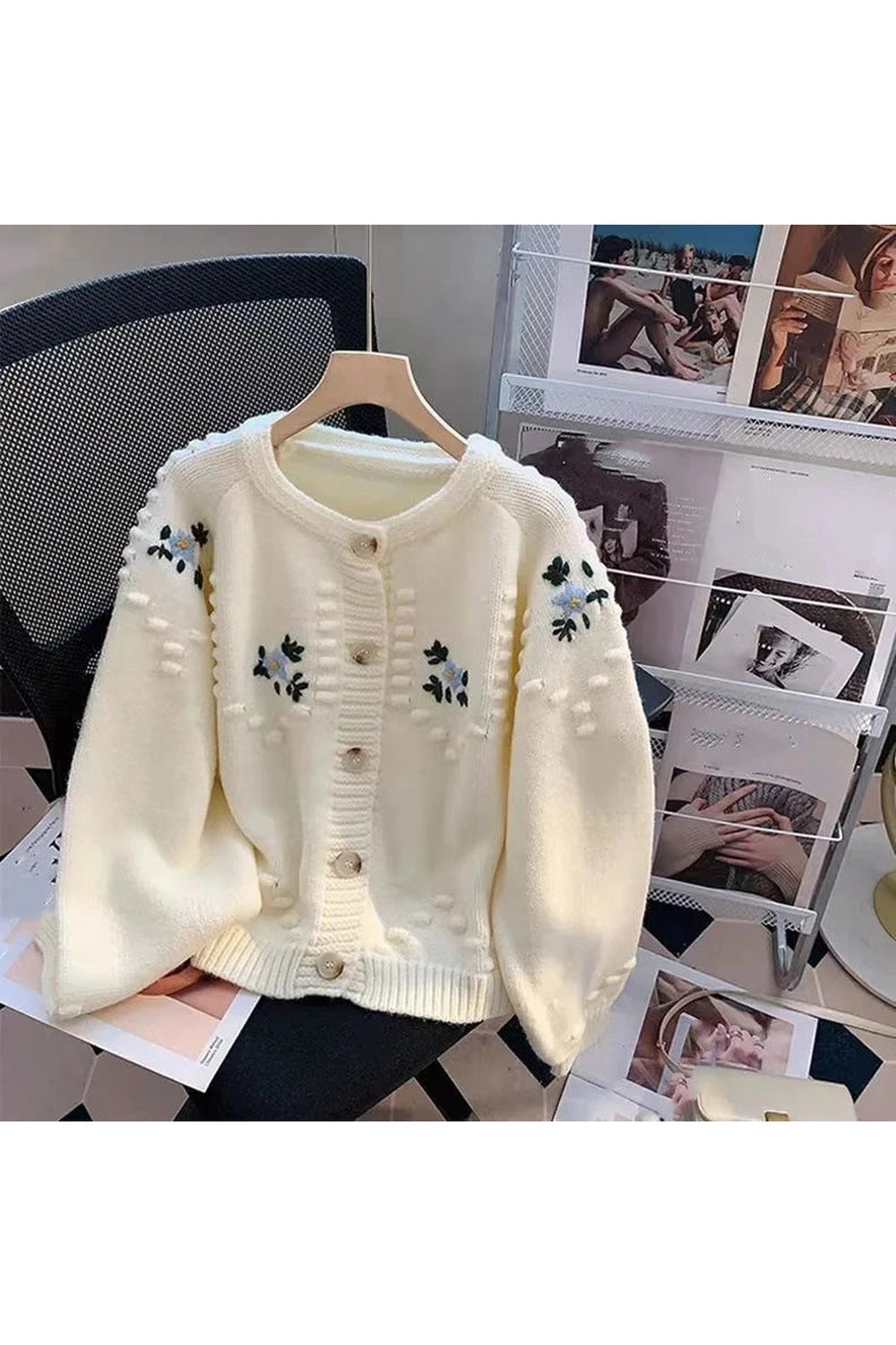 Sunlit Meadow Button-Up Fall Cardigan cottagecoreclothes