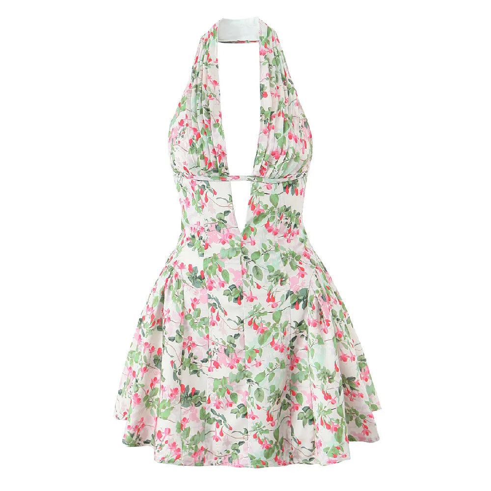 Blossom Valley Halter Dress