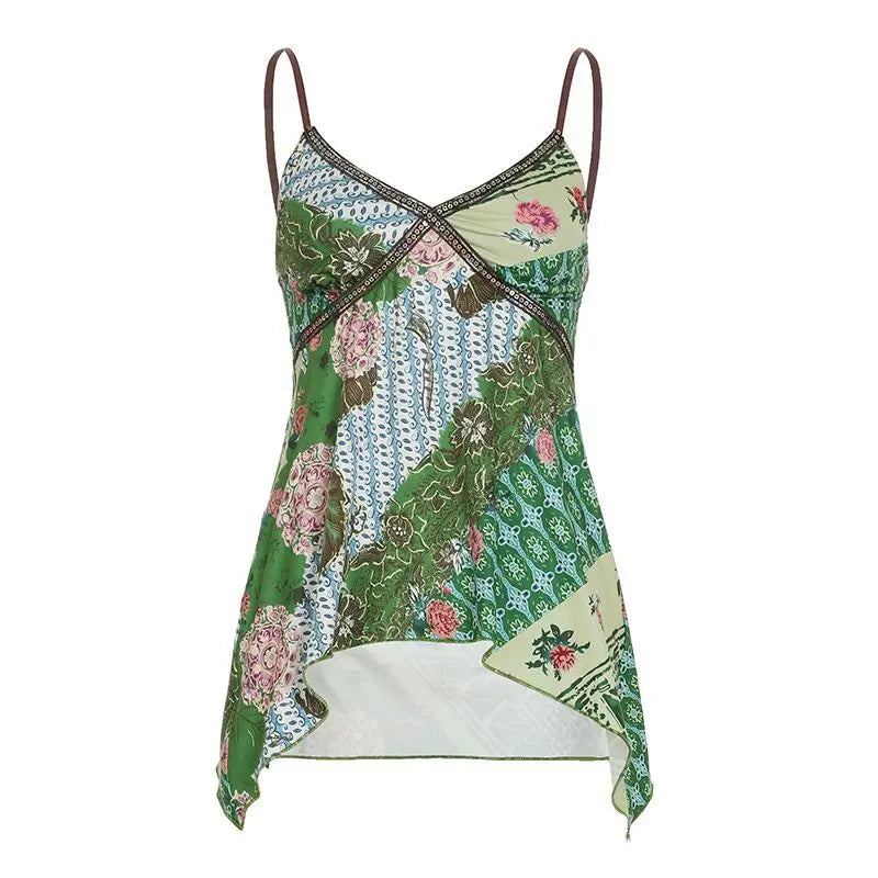 FairyPatchwork Halter Cami Top