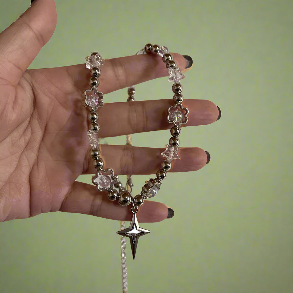 Starlight Glow Pearl Charm Necklaces cottagecoreclothes