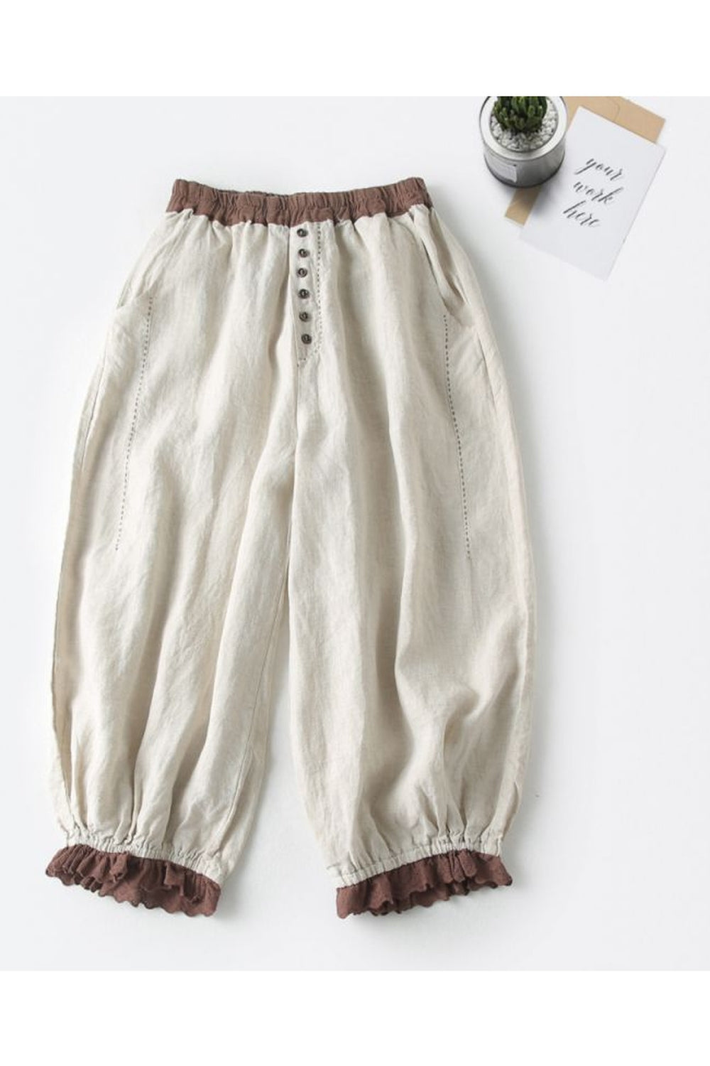 High Waist Wide-Leg Pants cottagecoreclothes