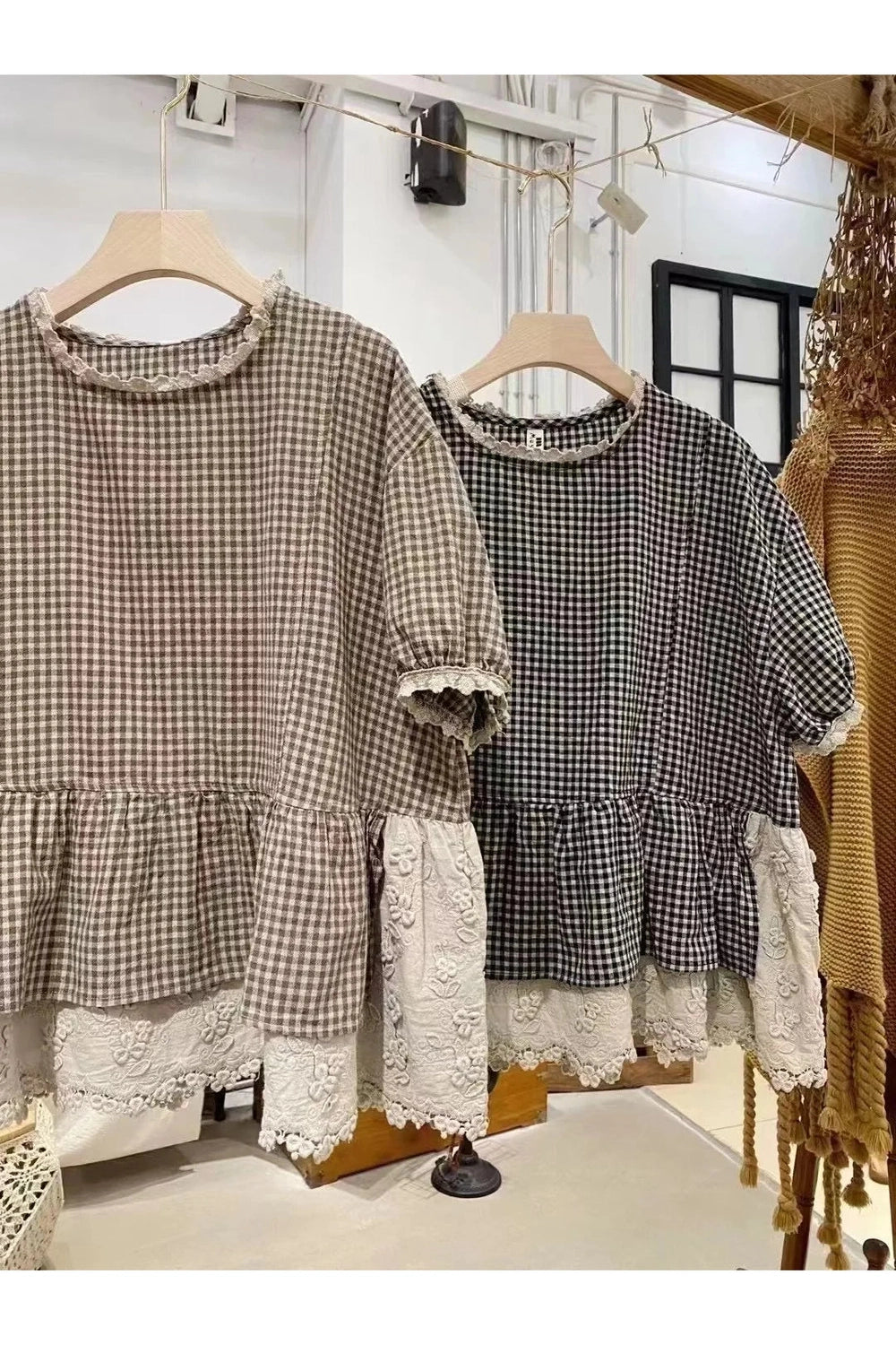 Kawaii Lace Patchwork Shirt cottagecoreclothes