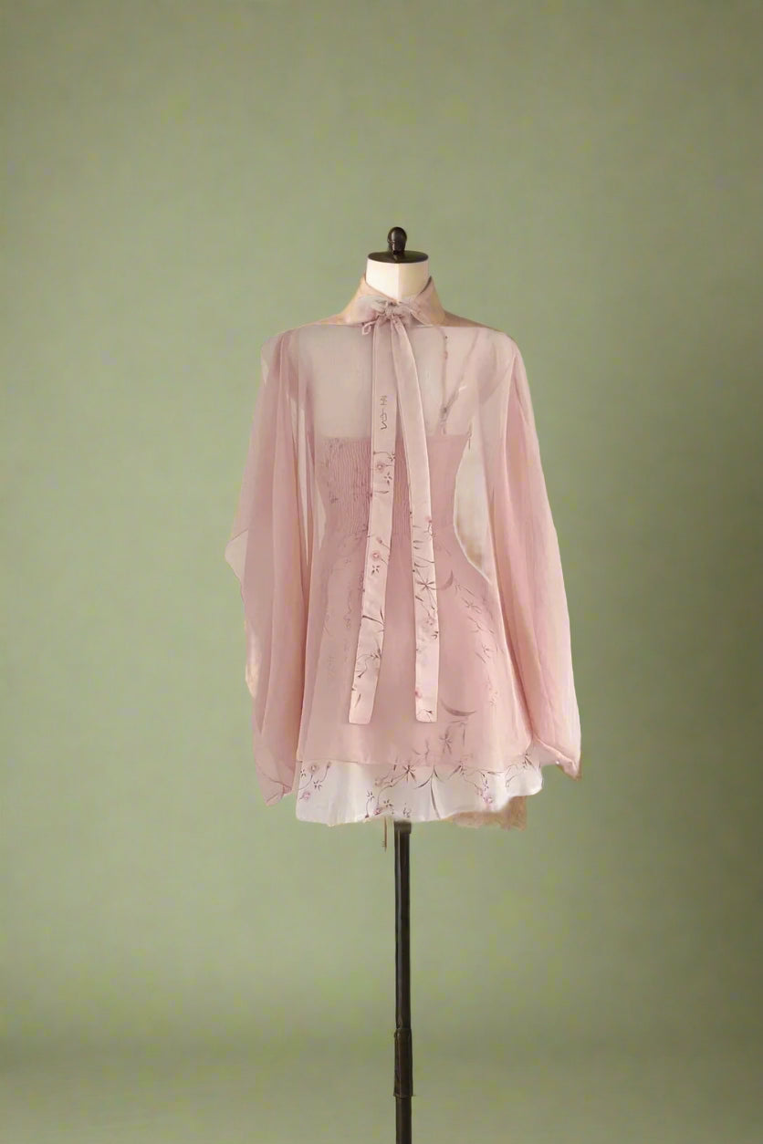 Fairycore Flowing Chiffon Dress Set cottagecoreclothes