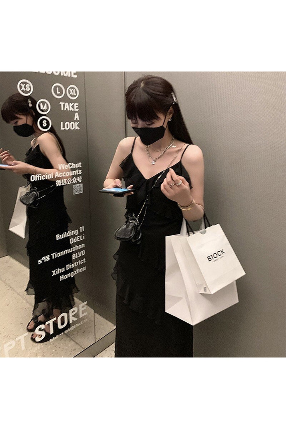 Fairy Grunge Ruffles Maxi Dress with Lace Patchwork cottagecoreclothes