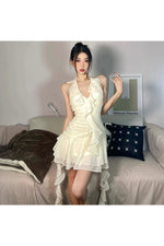 French Ruffle A-Line Dress cottagecoreclothes