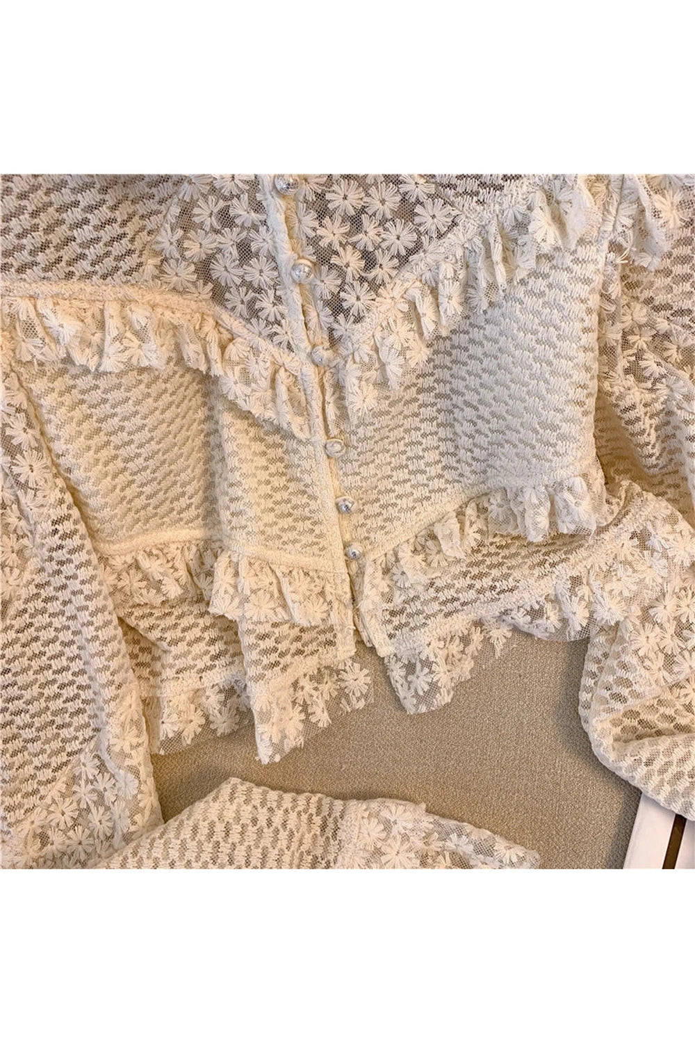 Cottagecore Floral Lace Blouse cottagecoreclothes