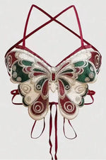 Butterfly Embroidered Sexy Top cottagecoreclothes