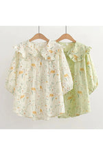 Kawaii Flower Peter Pan Shirt cottagecoreclothes