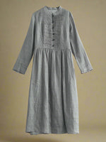 Vintage Pin-Tuck Long Sleeve Dress cottagecoreclothes