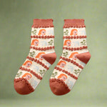 Mori Girl Cozy Nature Print Socks cottagecoreclothes