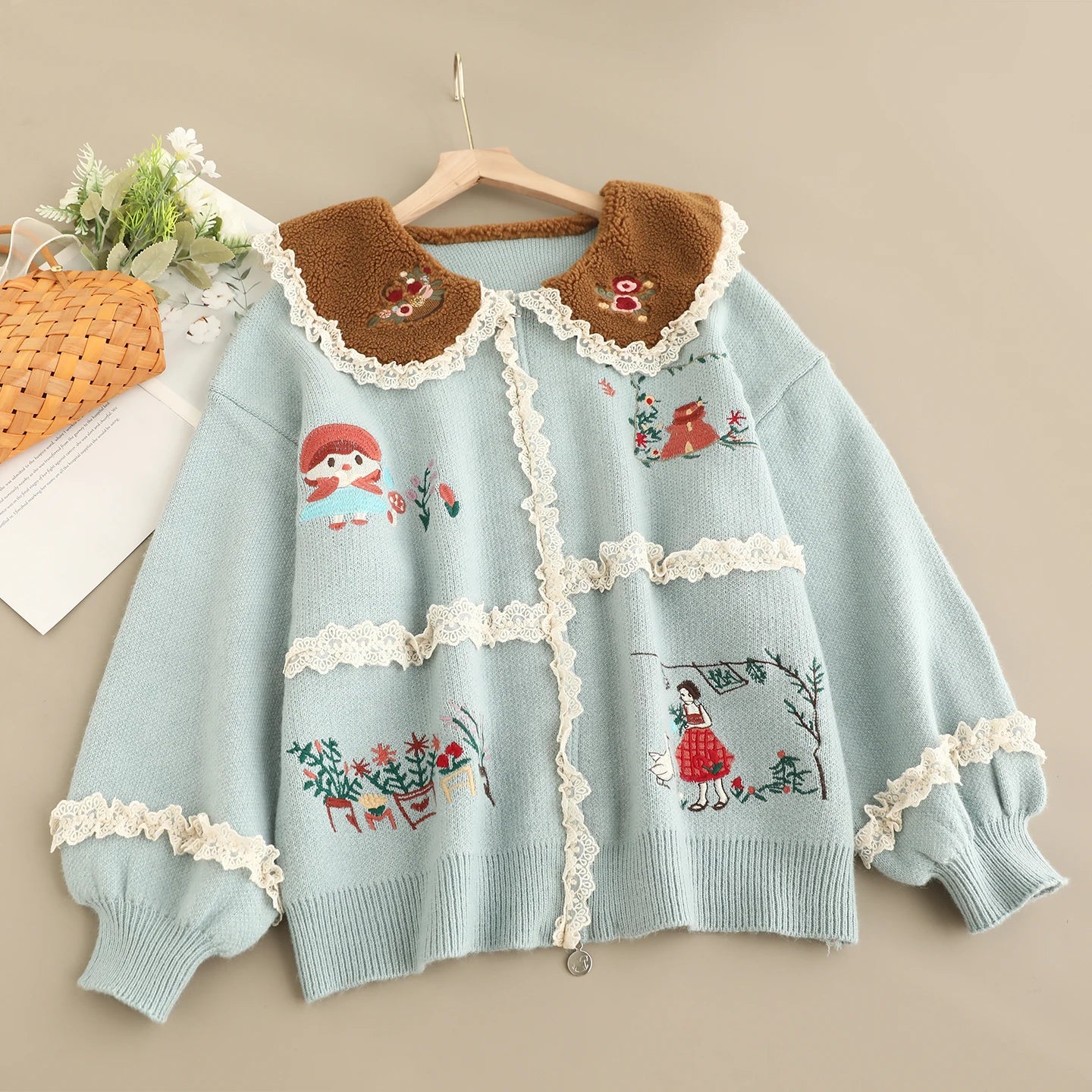 Cottagecore Garden Embroidered Cardigan