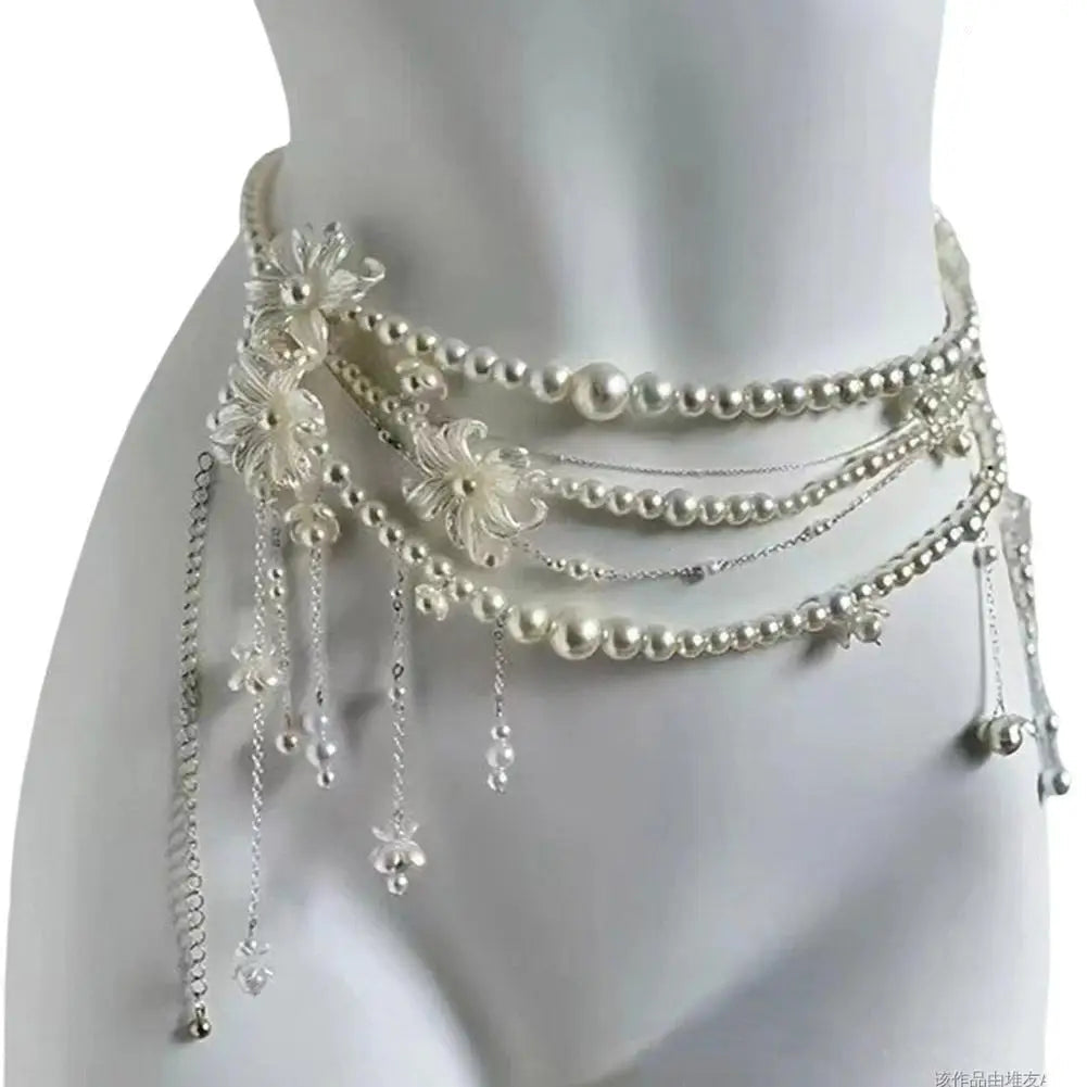 Fairycore Dangling Beaded Belly Chain