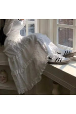 White Hollow Hook Skirt cottagecoreclothes