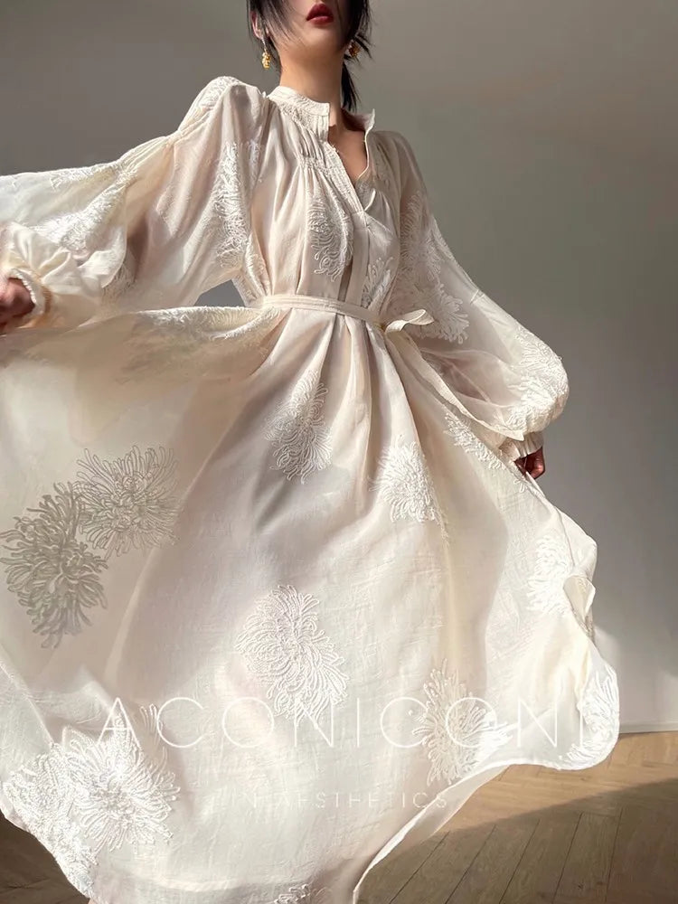 Vintage Ethereal Embroidered Dress cottagecoreclothes