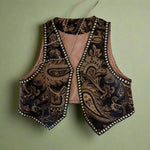 Vintage Paisley Fringe Vest cottagecoreclothes