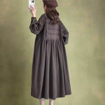 Mori Girl Embroidered Babydoll Midi Dress cottagecoreclothes