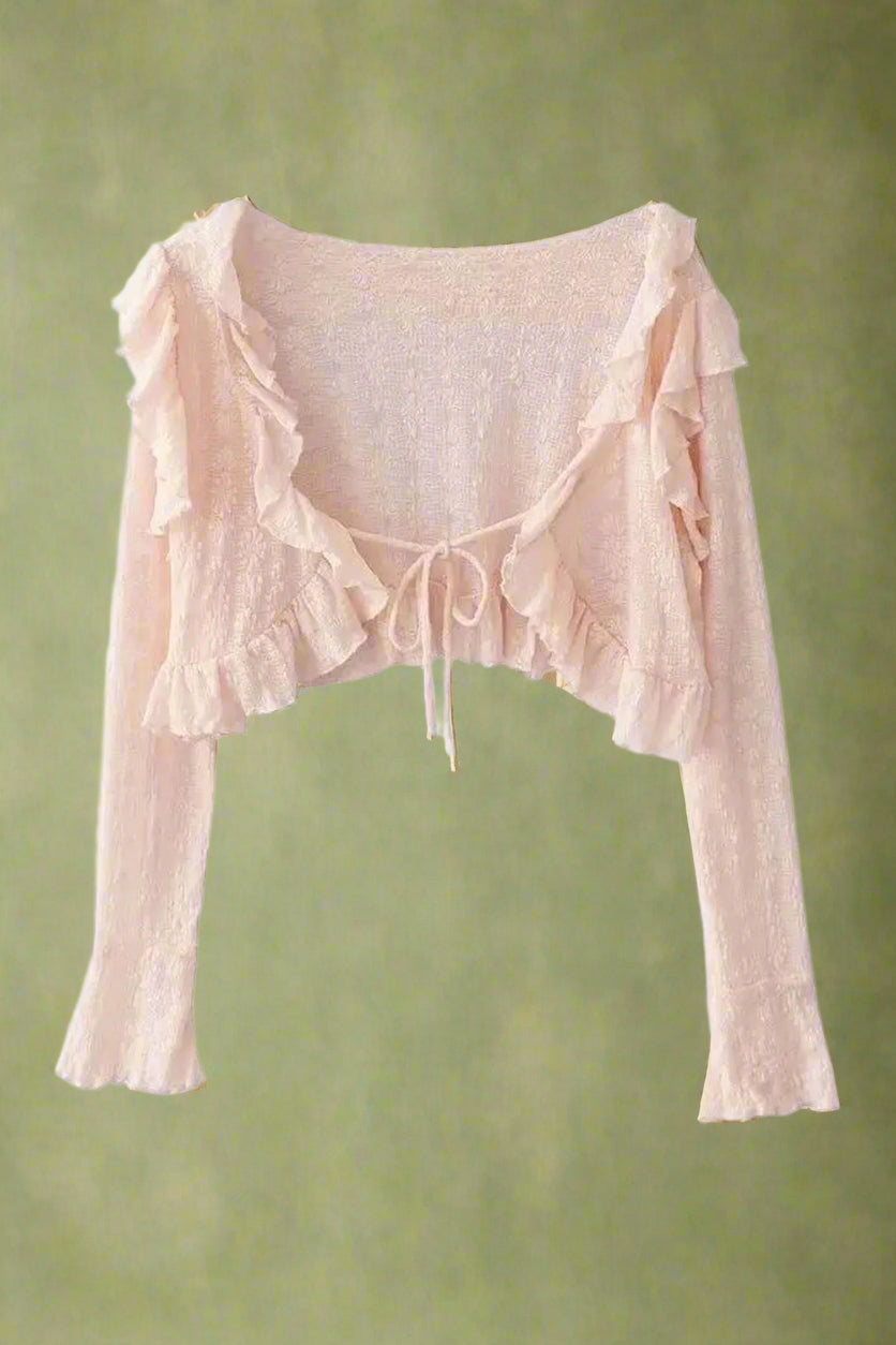 Fairycore Floral Bell Sleeve Top cottagecoreclothes